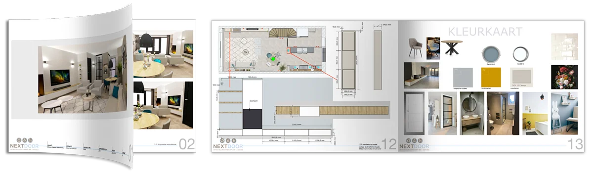 NEXTDOOR interieurontwerp presentatieboek